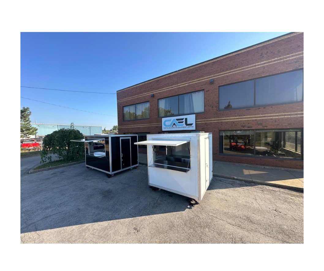 CAEL’s 7′ Square Top Mobile Food Cart – B&W