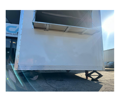 CAEL’s 7′ Square Top Mobile Food Cart – B&W
