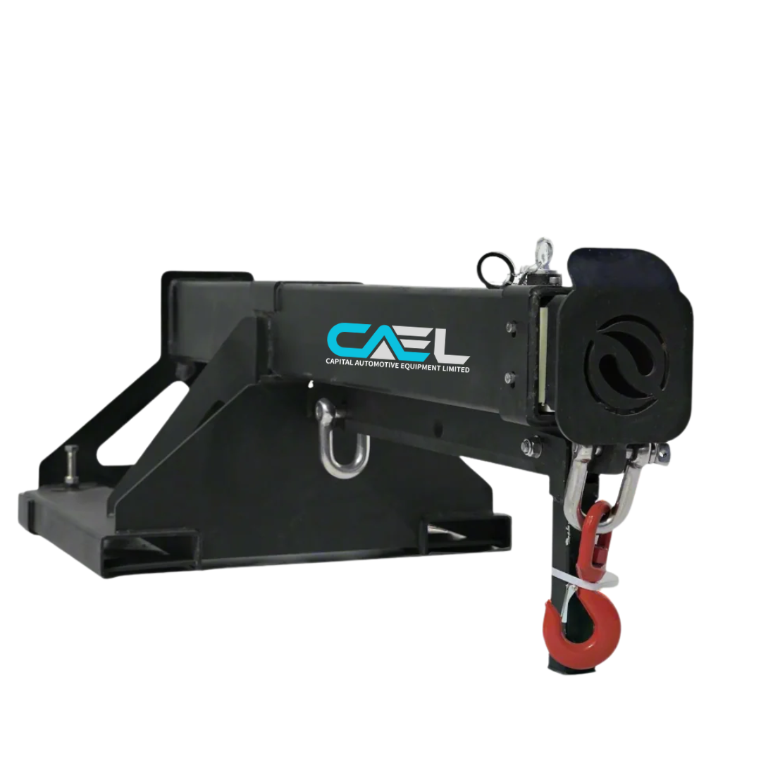 Skid Steer Fork-Mounted Adjustable Jib Boom | 6000 lb Capacity