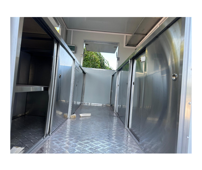 CAEL’s 10′ Square Top Mobile Food Cart – B&W