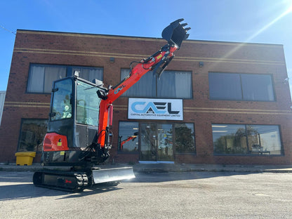 Mini excavator 1.8 ton with Cab – Kubota/Yanmar engine with Hydraulic Thumb & Swing Boom