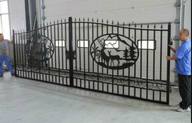 Driveway Steel Gate / Metal Garden Gate 16′ Wide