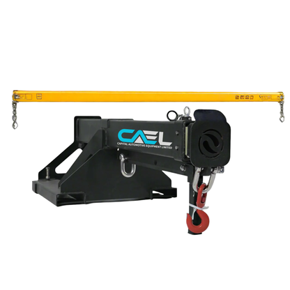 Skid Steer Fork-Mounted Adjustable Jib Boom | 6000 lb Capacity