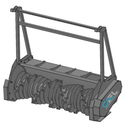 New Skid Steer Drum Cutter Mulcher   – Heavy-Duty Hydraulic Land Clearing Attachment