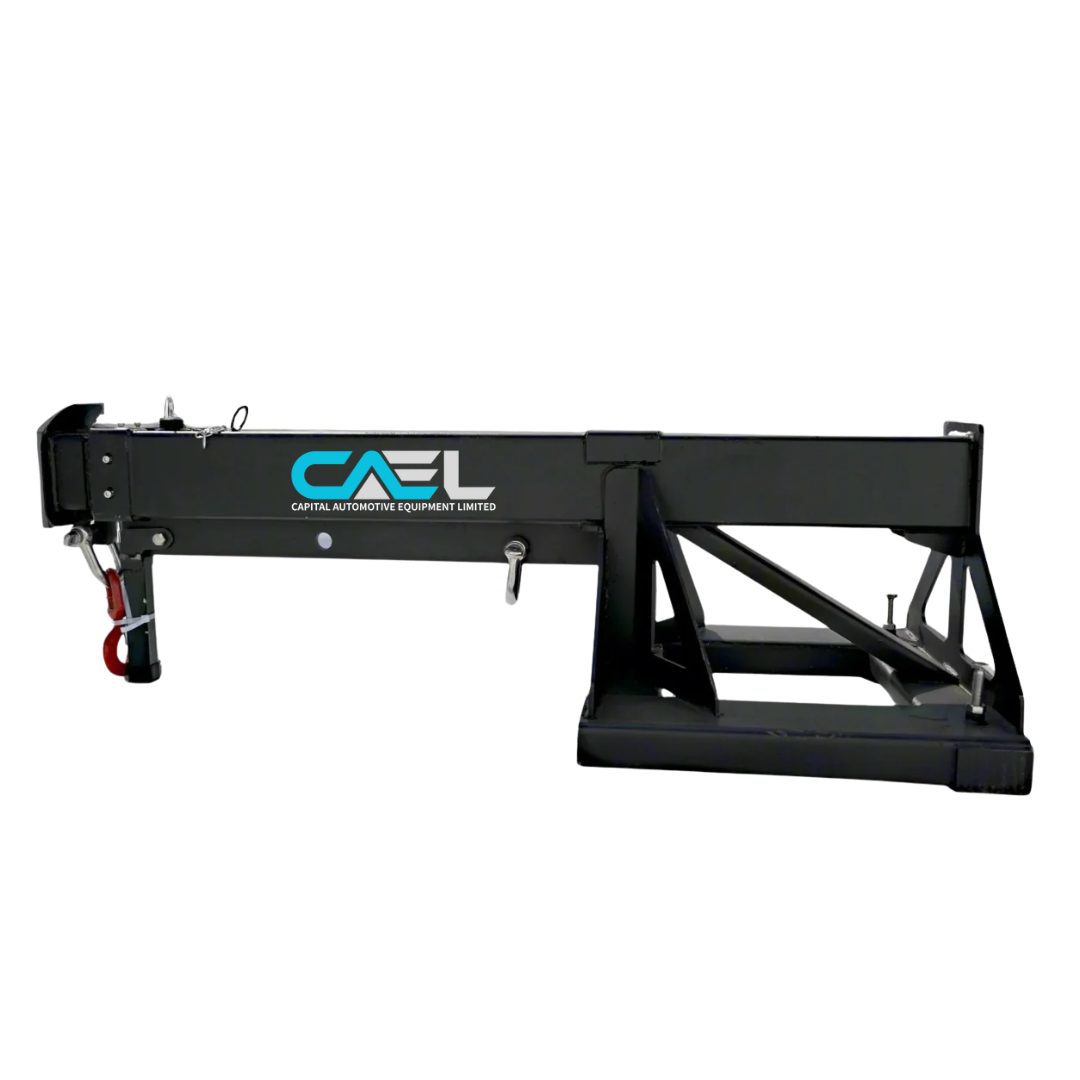 Skid Steer Fork-Mounted Adjustable Jib Boom | 6000 lb Capacity