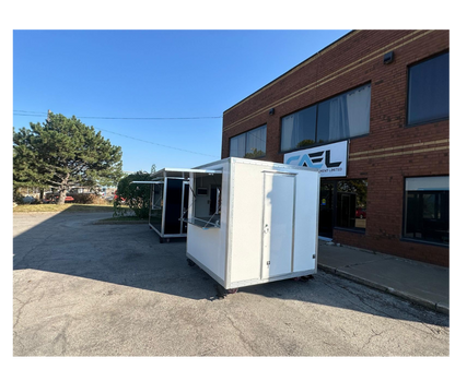 CAEL’s 7′ Square Top Mobile Food Cart – B&W