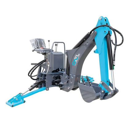 8-ft Tractor Swing Backhoe Attachment, 180° Boom and Bucket Rotation, 12" Bucket Included