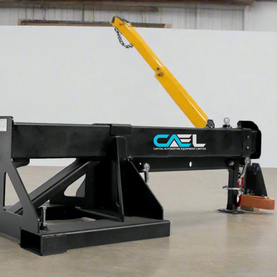 Skid Steer Fork-Mounted Adjustable Jib Boom | 6000 lb Capacity