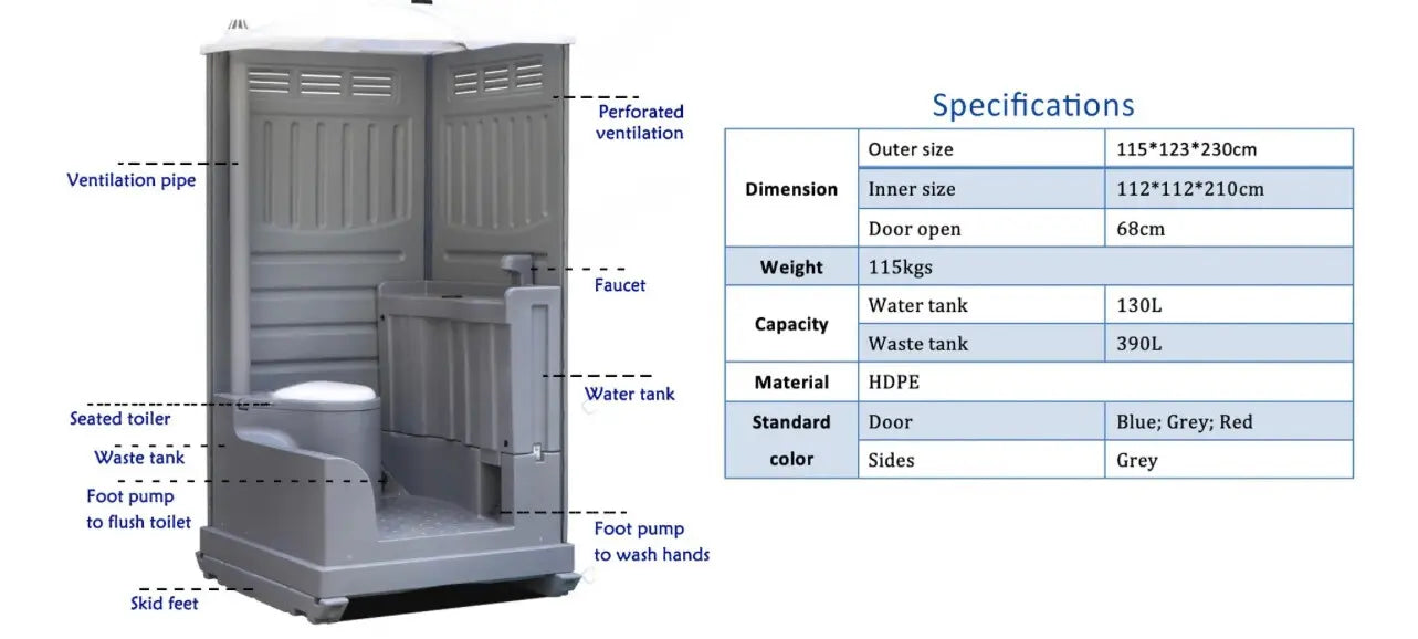 CAEL Portable Flushing Single Toilet (MTP1)