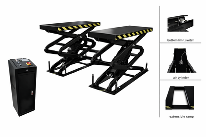 Underground Full Rise Scissor Lift car hoist 7700 LBS (UFRSL77)