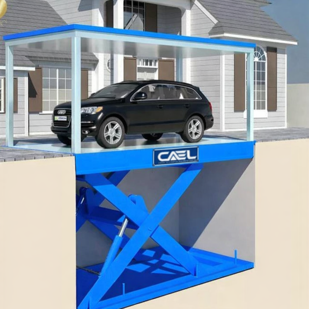 Double deck underground home garage parking lift hydraulic car scissor lift (DDSL3T)