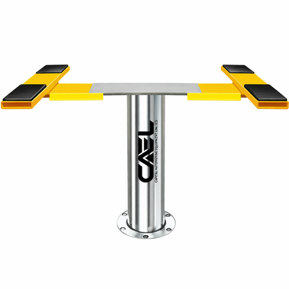 In-ground single post car lift – H shape