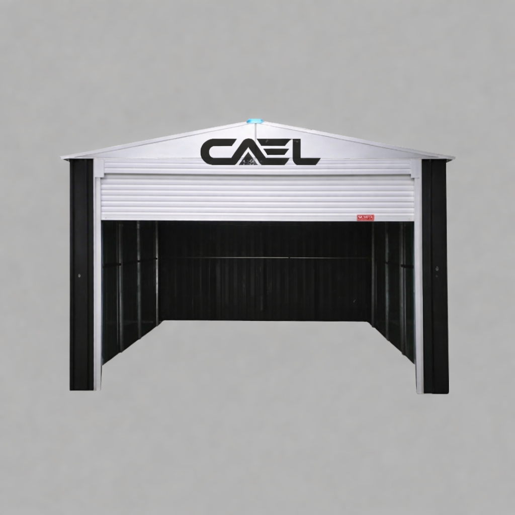 Single Garage Metal Shed with side entry 12(W) x19 (L) x 9.5(H)