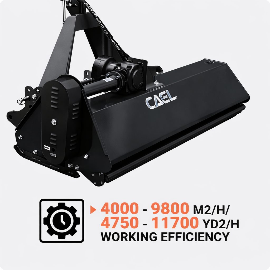 CAEL EFGCH-155 60" Hydraulic Side Shift PTO Tractor Flail Mower – Heavy Duty Grass & Brush Cutter for 30–40 HP Tractors
