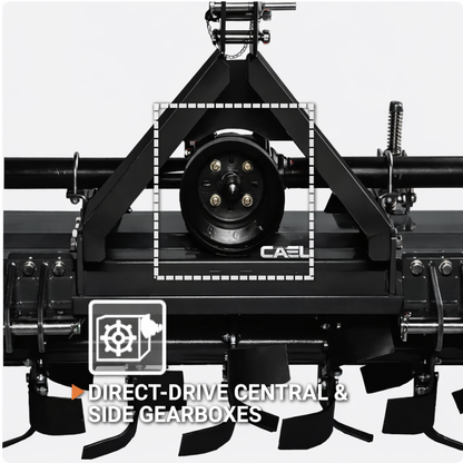 CAEL TL-135 Rotary Tiller – 51″ PTO Tiller for 18–22 HP Tractors