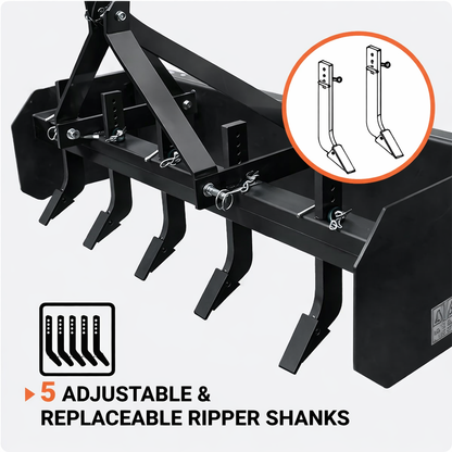 Rear Box Blade for Tractor – 59" Heavy Duty Land Leveler (CAEL RBB-5FT)