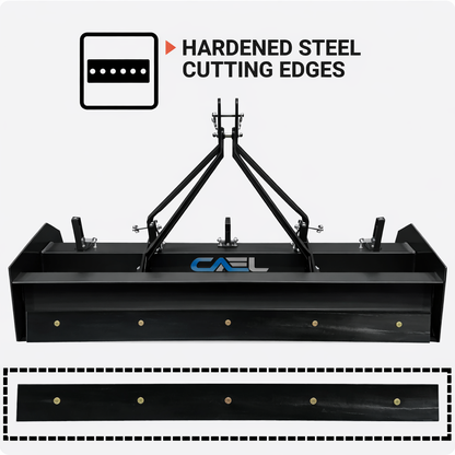 Rear Box Blade for Tractor – 59" Heavy Duty Land Leveler (CAEL RBB-5FT)