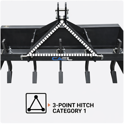 Rear Box Blade for Tractor – 59" Heavy Duty Land Leveler (CAEL RBB-5FT)