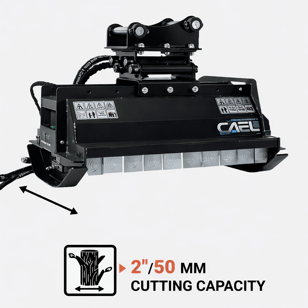 CAEL-EMH80 Excavator Flail Mower – 31.5 Inch Hydraulic Brush Cutter for 5-10 Ton Excavators
