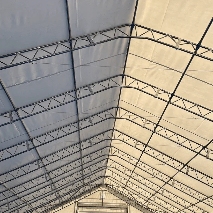 Peak Shape Double Truss 40′ Wide 23′ Height 100′ Length