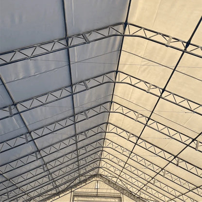 Peak Shape Double Truss 40′ Wide 23′ Height 100′ Length