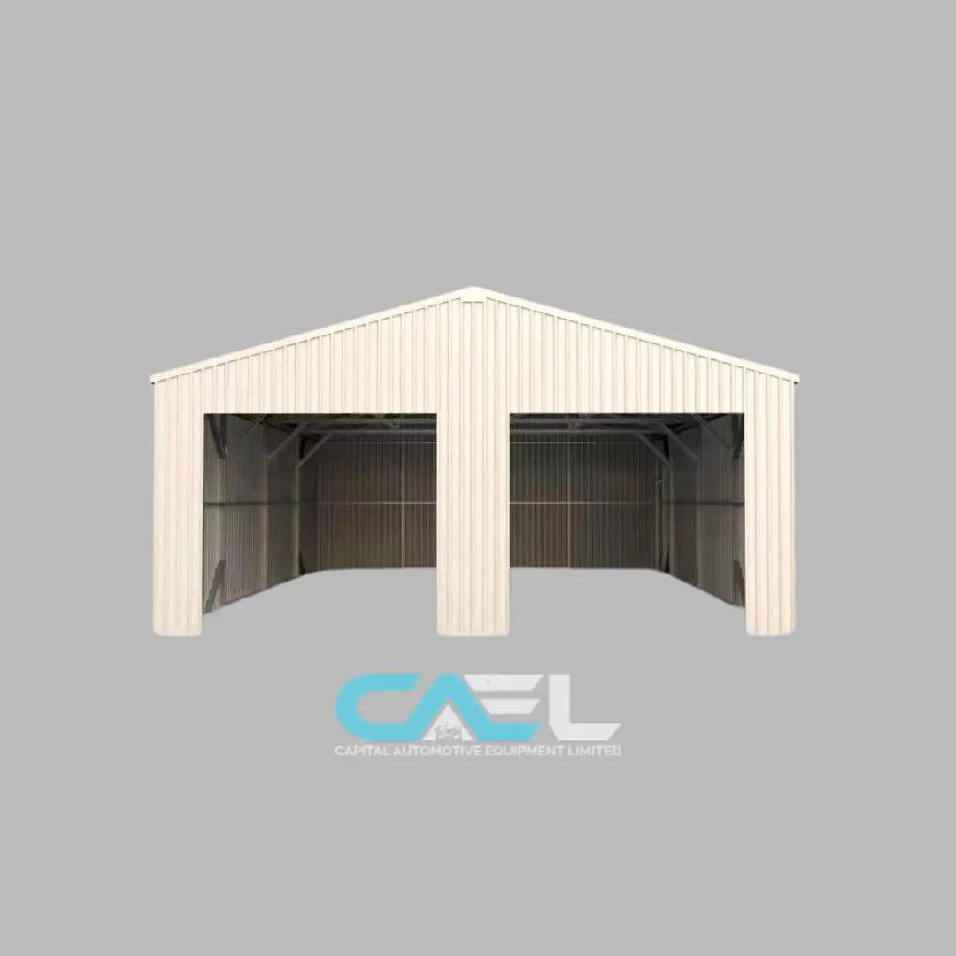 Double Garage Metal Shed Automatic Roll up Door with Side Entry Door- 25(W)x41(L)x13(H)