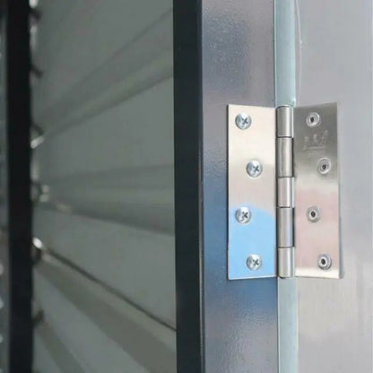 Double Garage Metal Shed Automatic Roll up Door with Side Entry Door – 25(W)x50(L)x13(H)