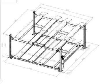 Premium Double Parking 4 Post Car Lift (DPL-10000)