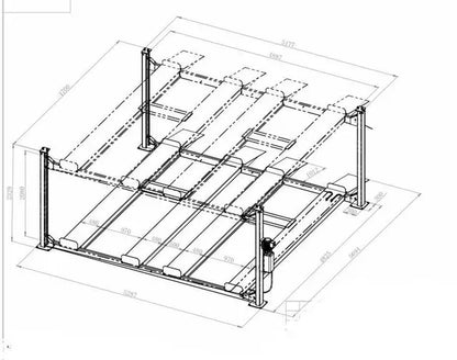 Premium Double Parking 4 Post Car Lift (DPL-10000)
