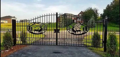 Driveway Steel Gate / Metal Garden Gate 12′ Wide