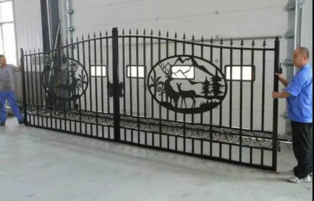 Driveway Steel Gate / Metal Garden Gate 12′ Wide