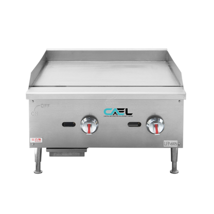 24 Inch Commercial Countertop Gas Griddle Grill-Flat Top,2 Burner（EGG24S)