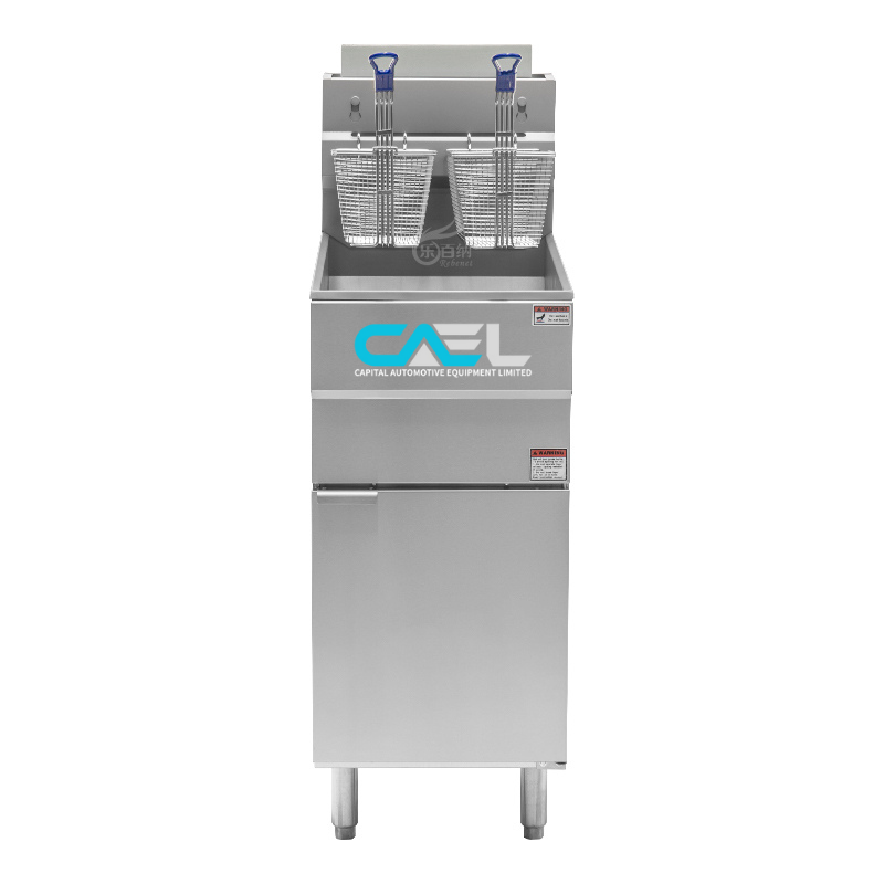 CAEL Gas 4 Tube Burner Deep Fryer For Commercial Kitchen-Robershaw Control System GF120