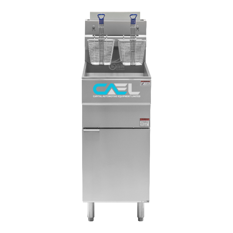 CAEL Gas 4 Tube Burner Deep Fryer For Commercial Kitchen-Robershaw Control System GF120