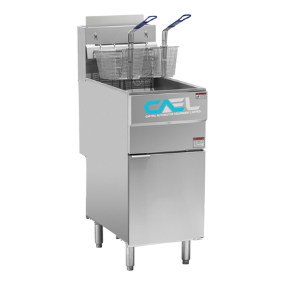 CAEL Gas 4 Tube Burner Deep Fryer For Commercial Kitchen-Robershaw Control System GF120