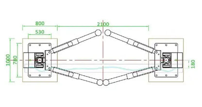 Heavy Duty 2 Post Wireless Truck Lift 8T (17,636 lbs)