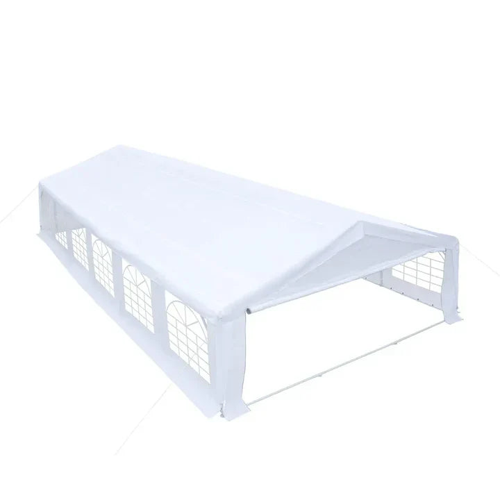 20' x 40' Heavy Duty Outdoor Party Tent with Removable Sidewalls and Roll-Up Doors, 11 oz PE Cover, 6’6" Overhead, 10’ Peak Ceiling