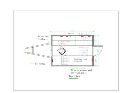 CAEL’s 7′ Round Top Mobile Food Cart