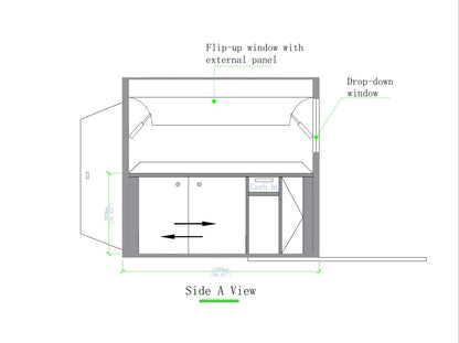 CAEL’s 7′ Round Top Mobile Food Cart