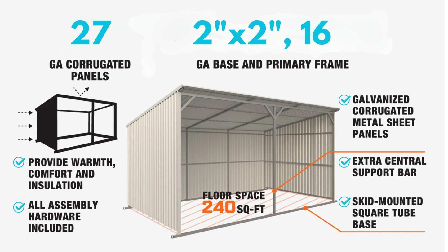CAEL Livestock Shed 19′ x 12′ x 10′