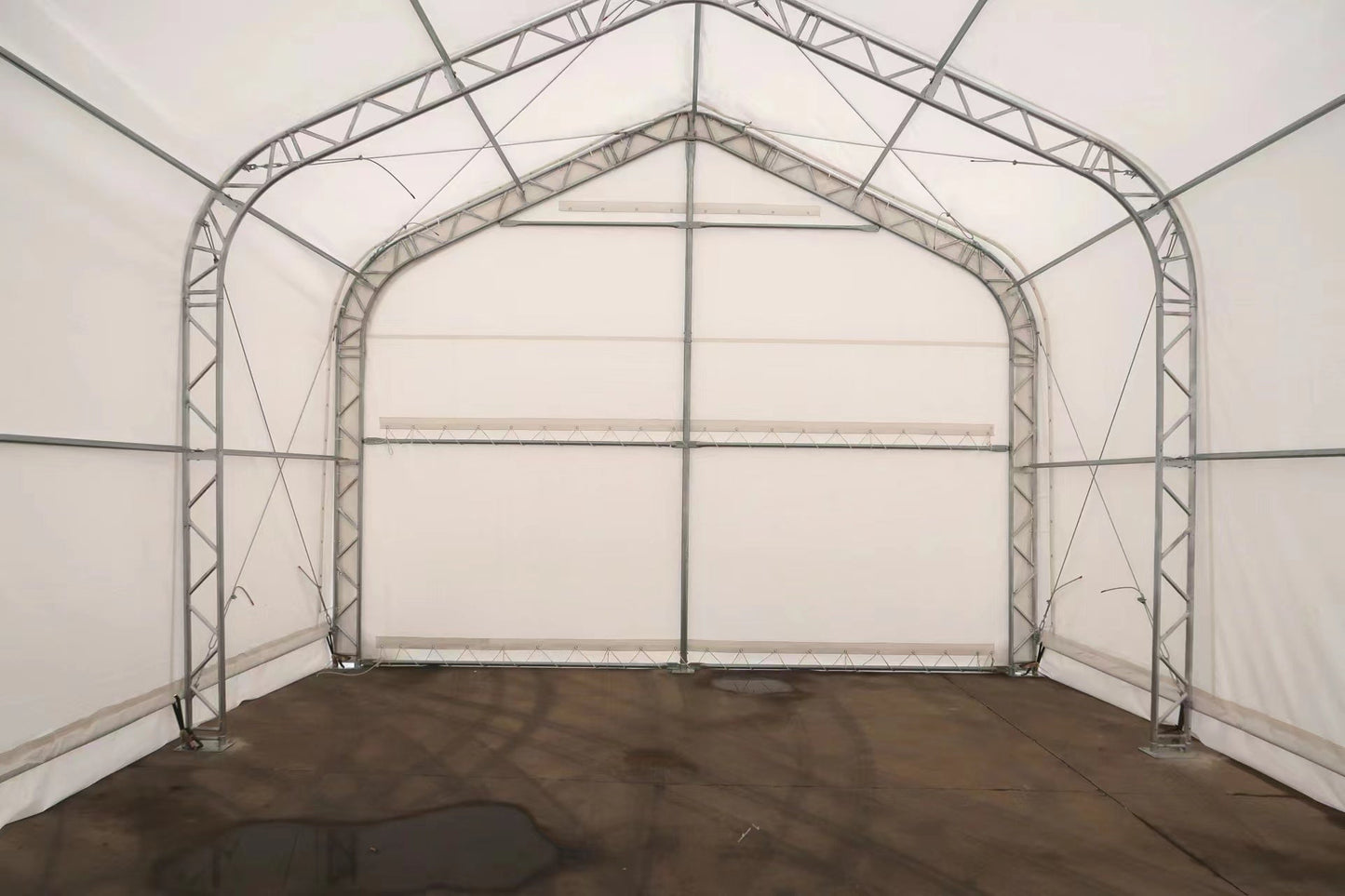 Peak Shape Double Truss 40′ Wide 23′ Height 100′ Length