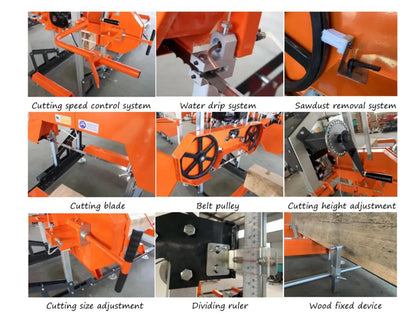 Portable Sawmill Powered by Kohler 14 HP Engine with 26-in Cutting Capacity