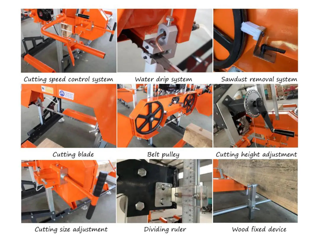 Portable Sawmill Powered by Kohler 14 HP Engine with 31-in Cutting Capacity
