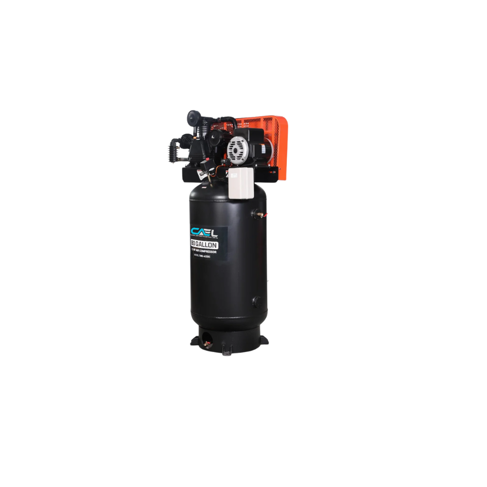CAEL 7580G - 80 Gallon, 7.5 HP Stationary Electric Air Compressor, 6 Min Fill Time, 230V Induction Motor, 2 Stage