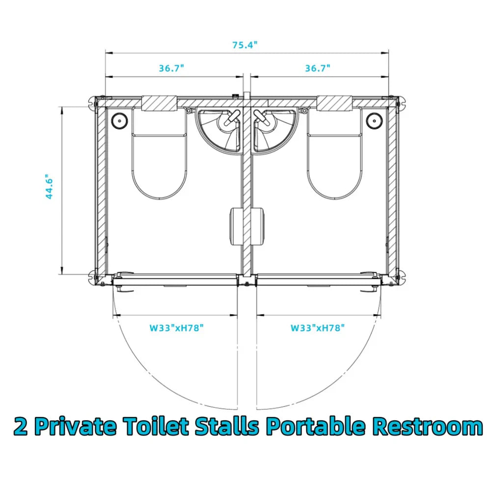Portable Toilets With Double Closestools