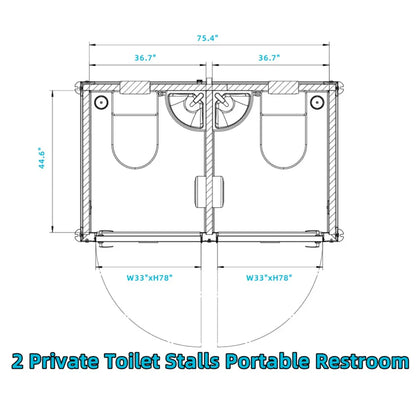 Portable Toilets With Double Closestools
