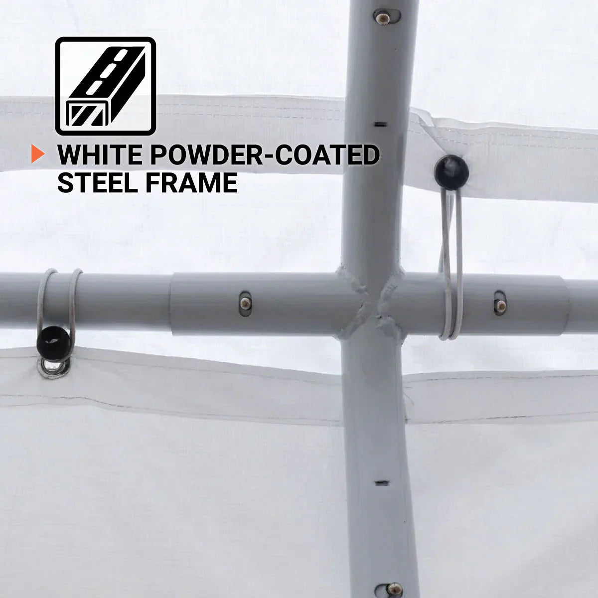 20' x 20' Heavy Duty Outdoor Party Tent with Removable Sidewalls and Roll-Up Doors, PE tarpaulin fabric, 6’6" Overhead, 10’ Peak Ceiling
