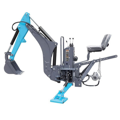 CAEL BH-9FT Swing Backhoe Attachment – 180° Boom Rotation