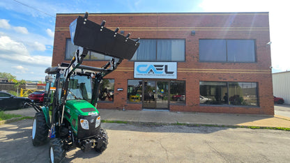 Tractor with Cab, Loader and Backhoe