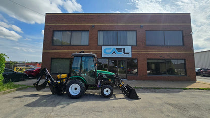 Tractor with Cab, Loader and Backhoe